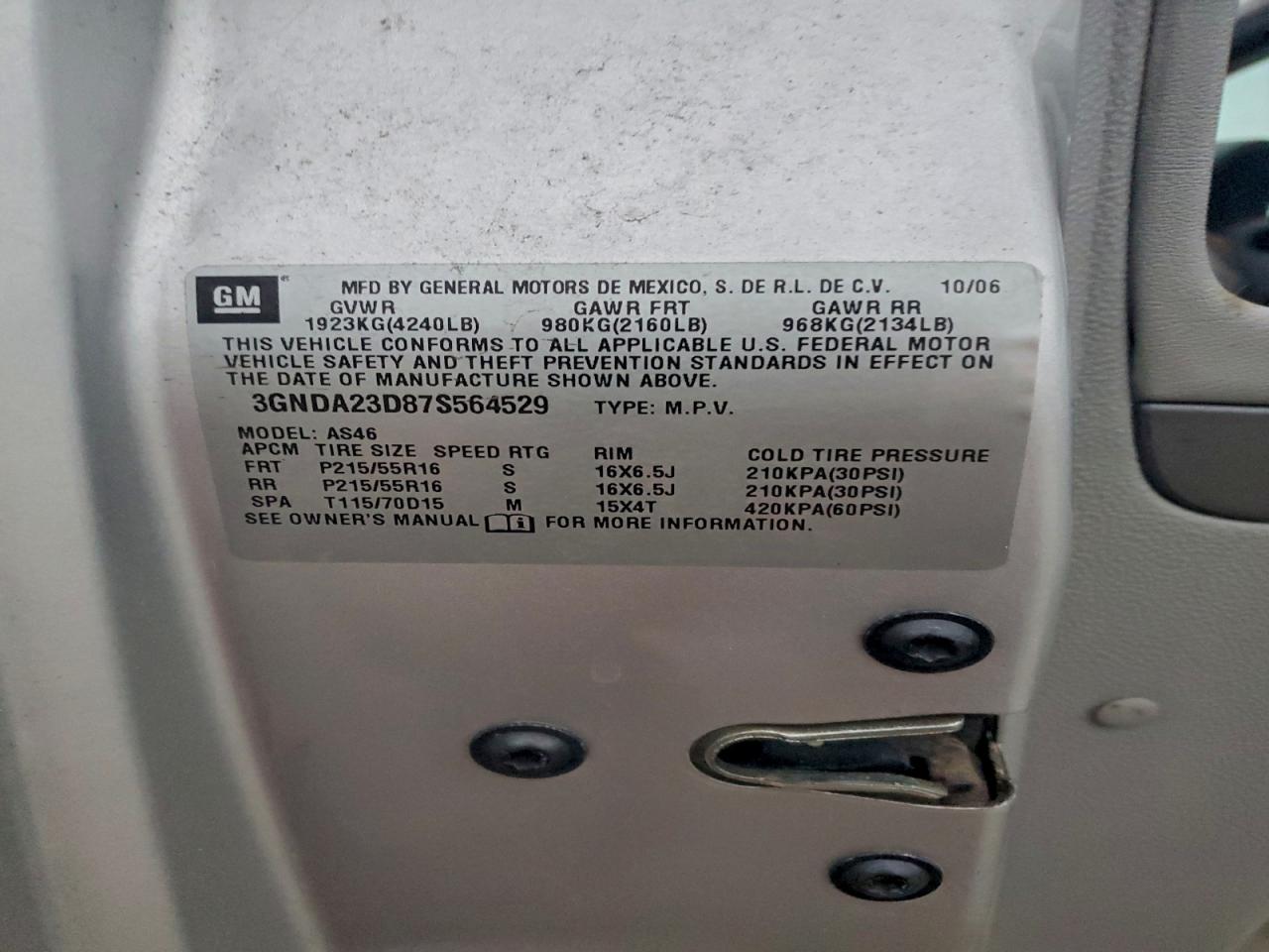 2007 CHEVROLET HHR LT photo 12