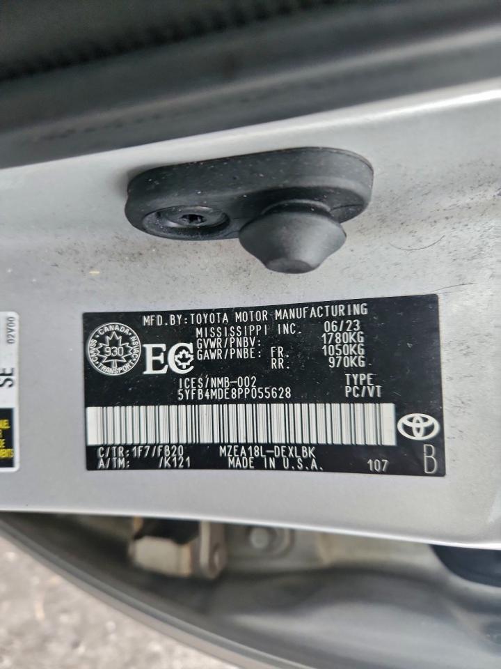 2023 TOYOTA COROLLA LE photo 12