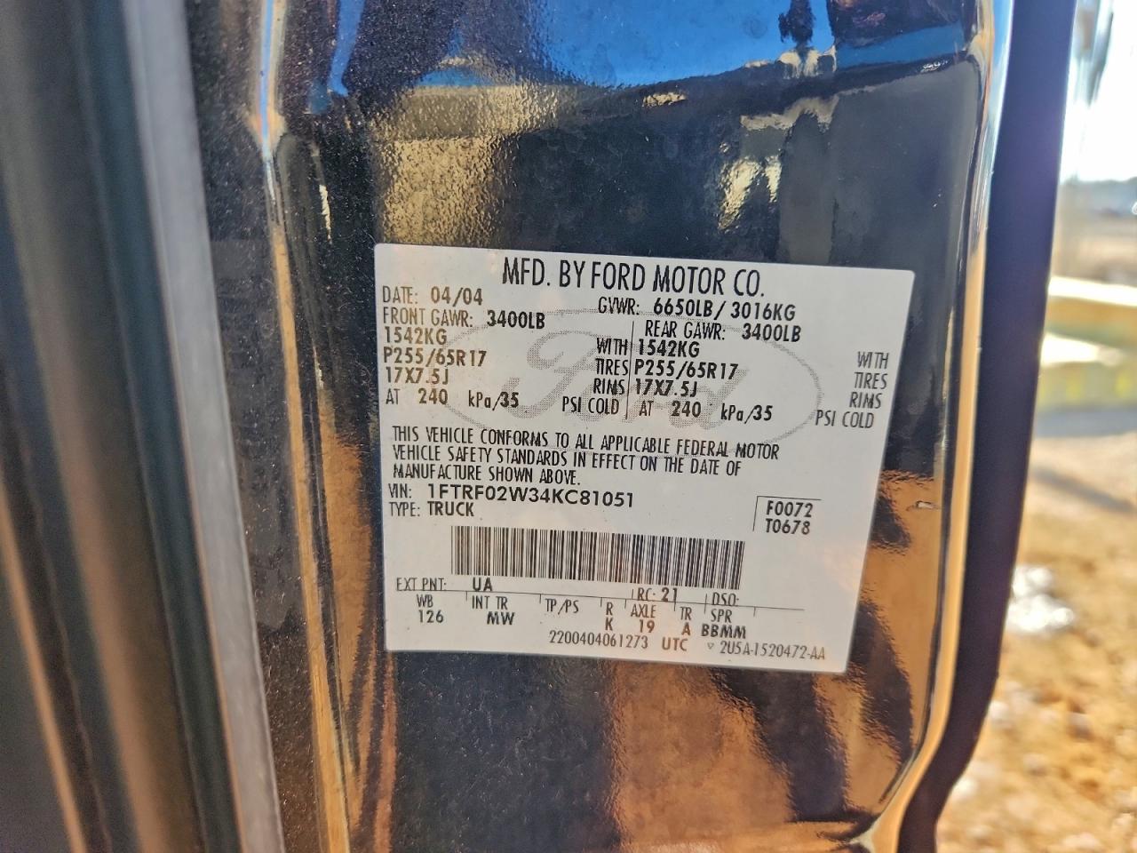 2004 FORD F150 photo 13