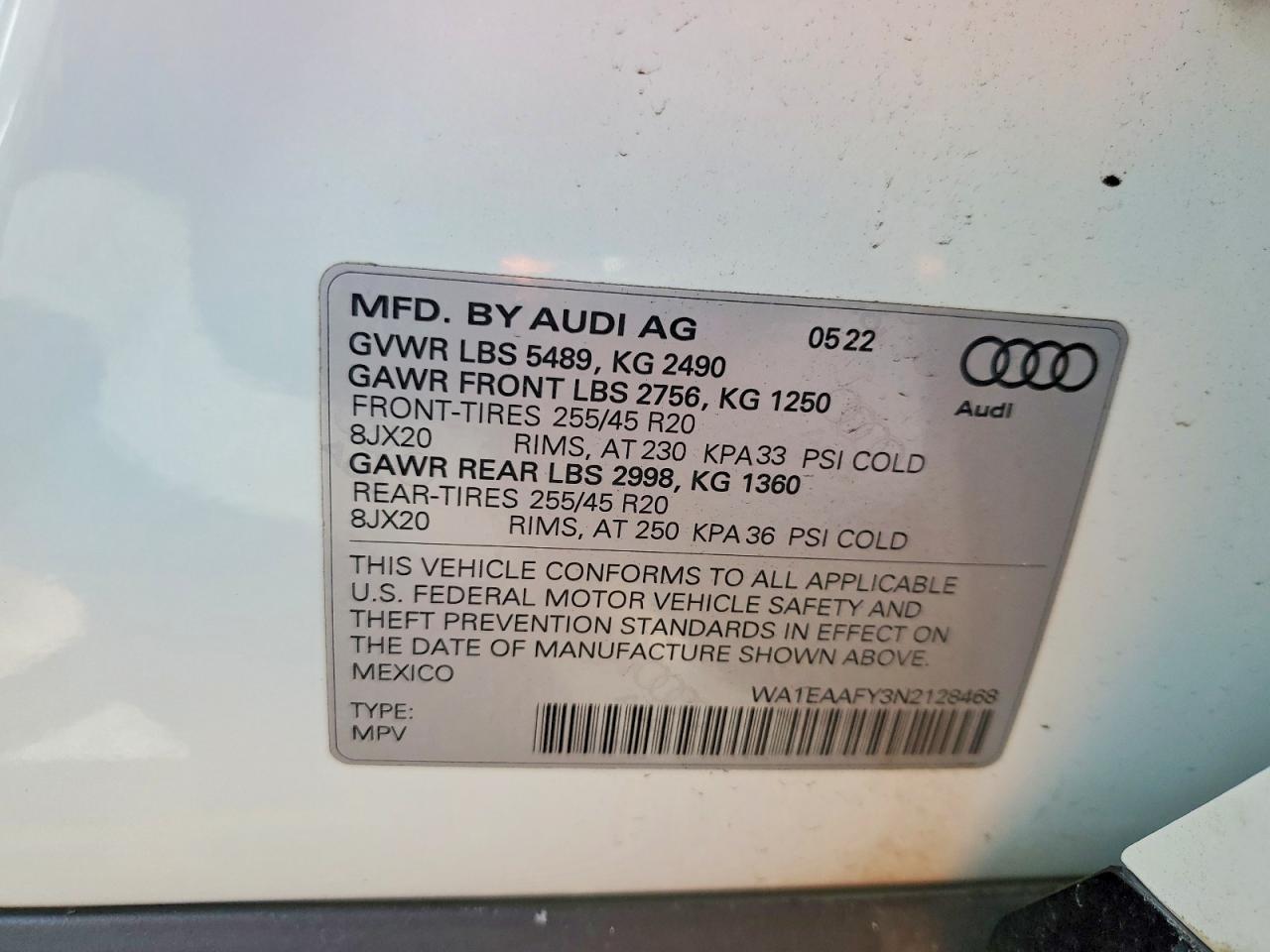 2022 AUDI Q5 PREMIUM PLUS 45 photo 13