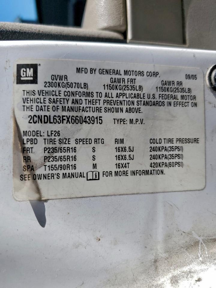 2006 CHEVROLET EQUINOX LT photo 13