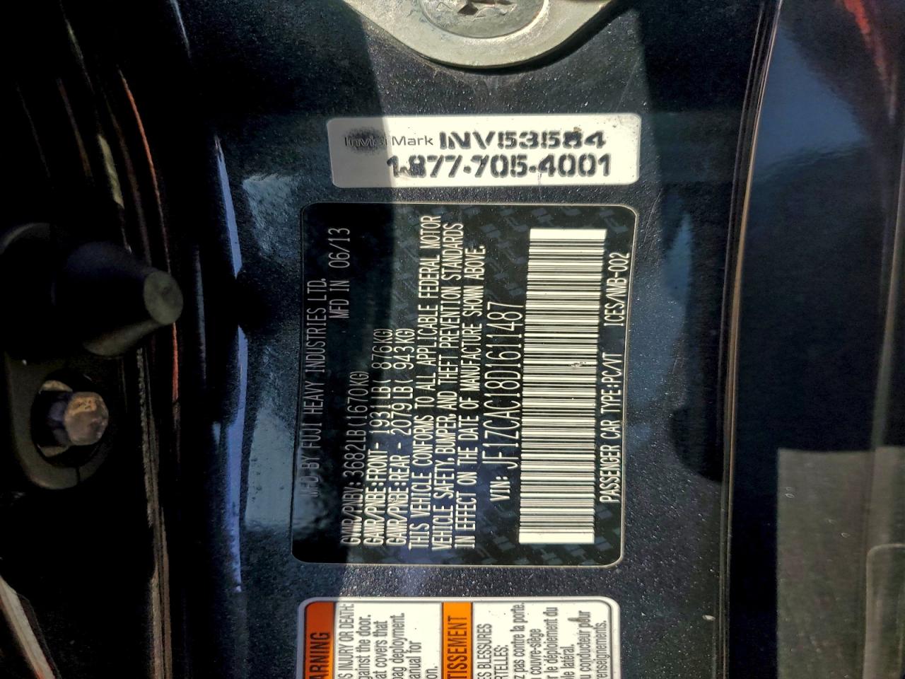 2013 SUBARU BRZ 2.0 LIMITED photo 13