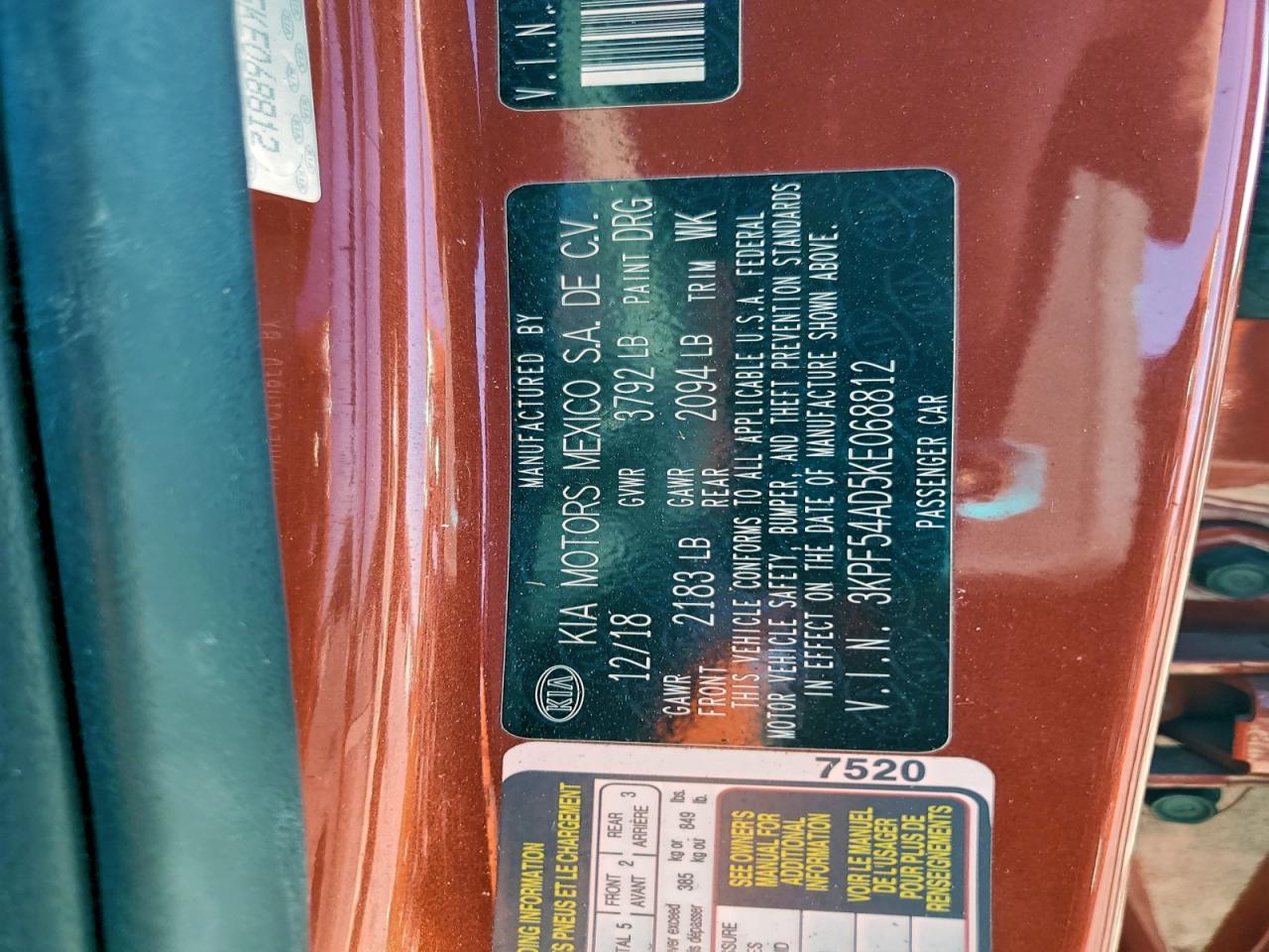 2019 KIA FORTE EX photo 12