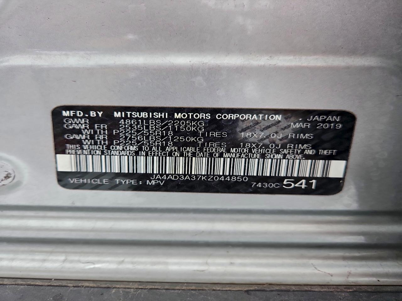 2019 MITSUBISHI OUTLANDER SE photo 27