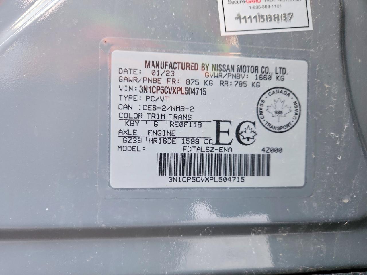 2023 NISSAN KICKS SV photo 12