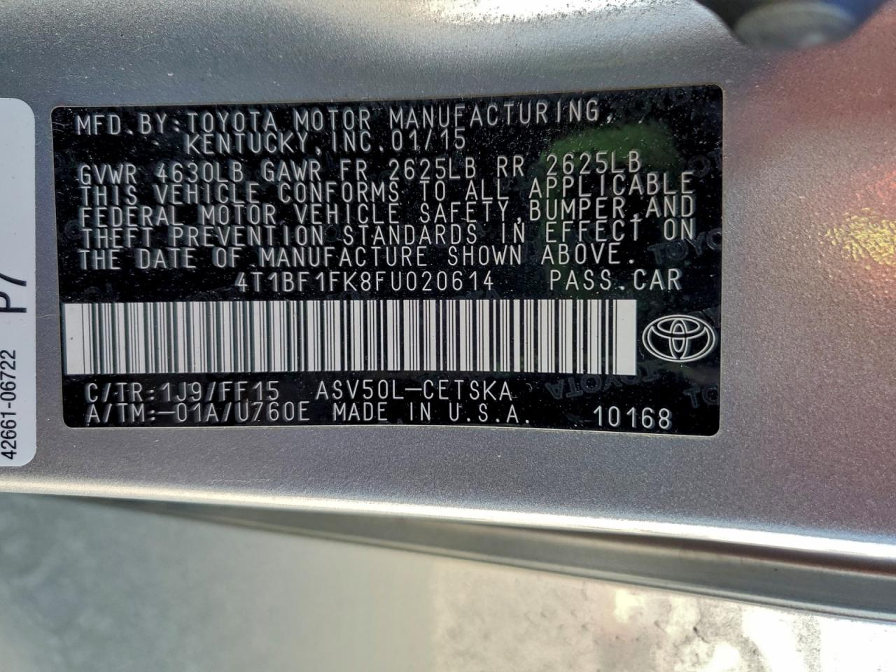 2015 TOYOTA CAMRY LE photo 23