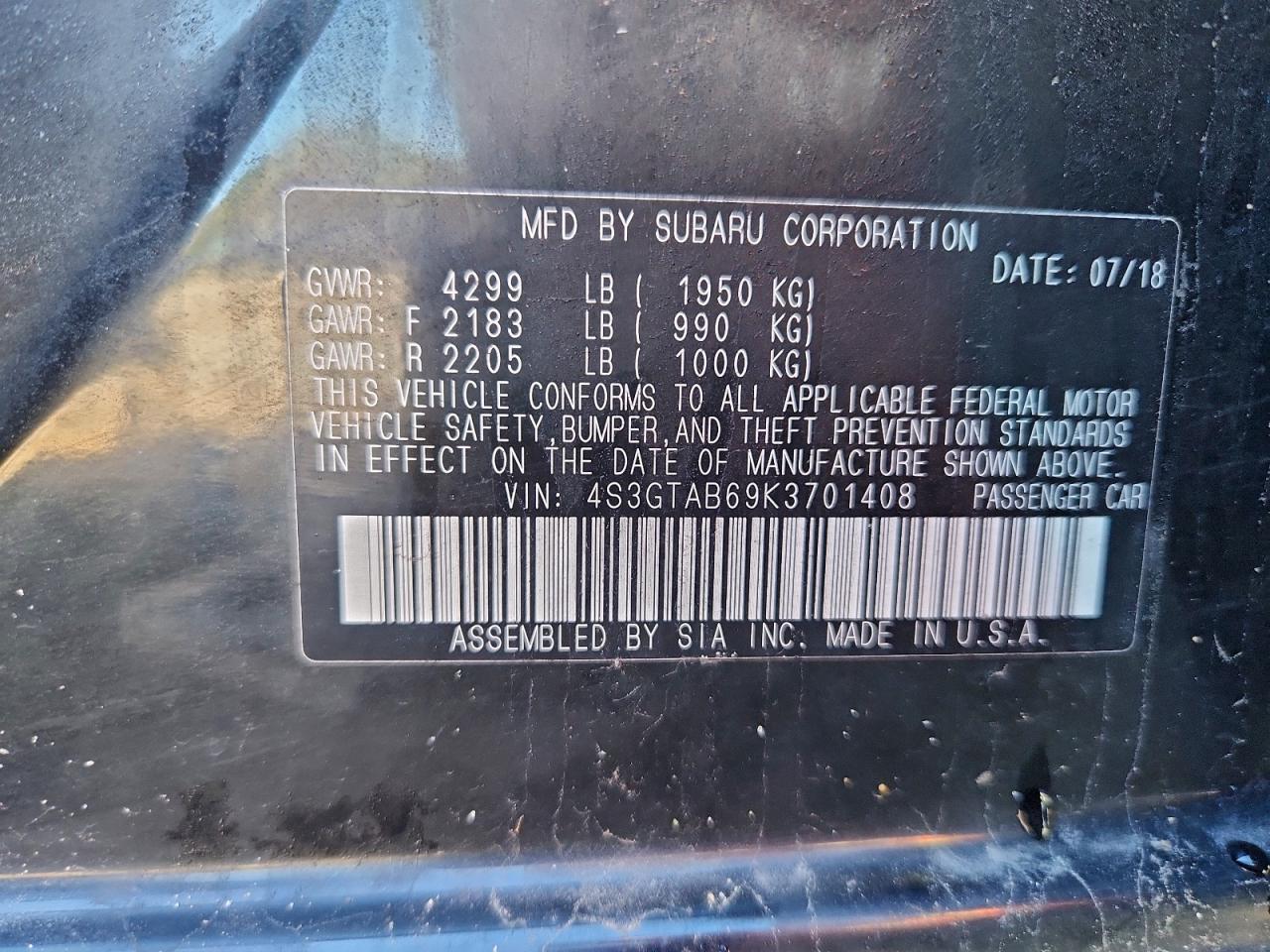 2019 SUBARU IMPREZA photo 13