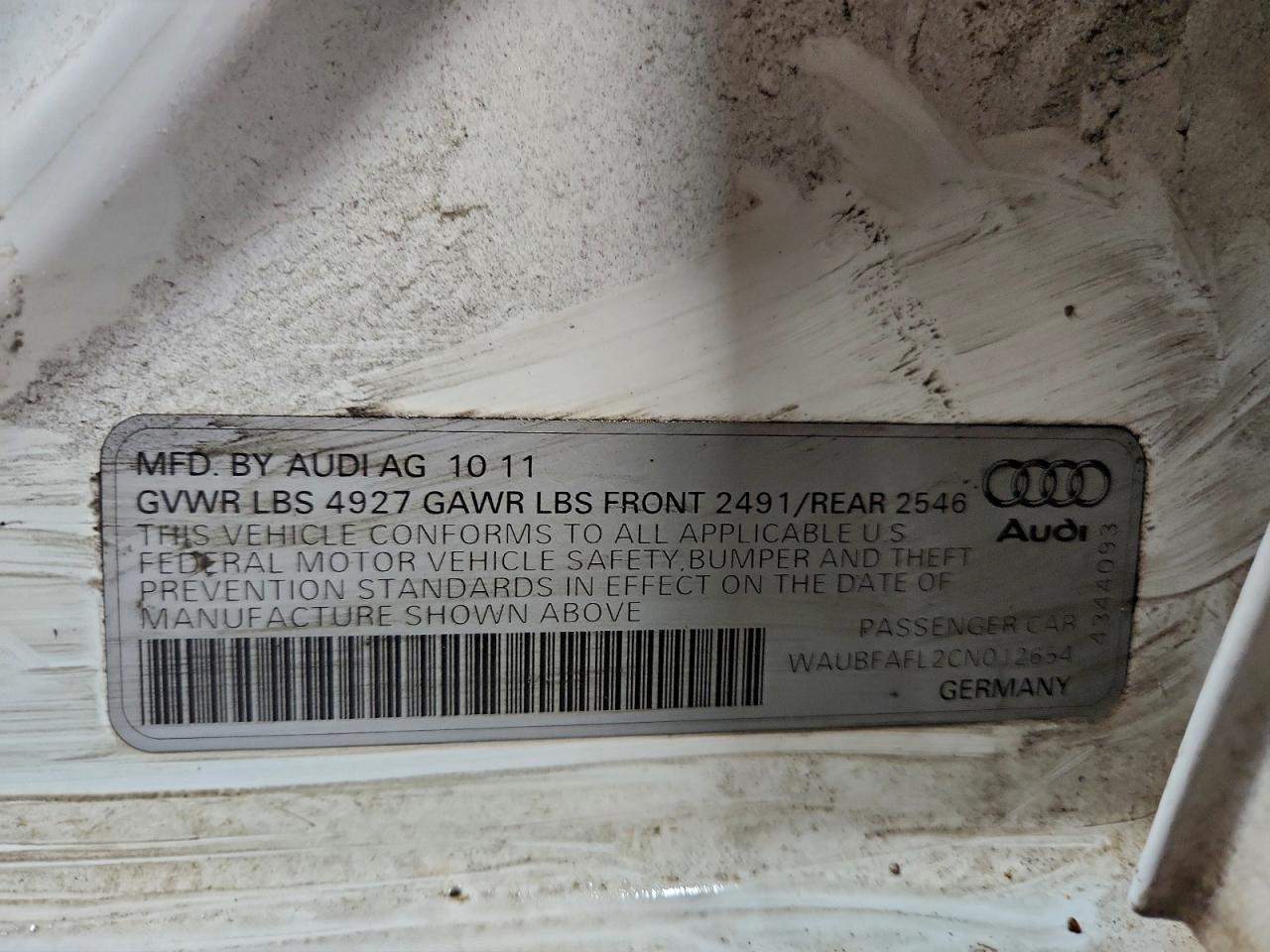 2012 AUDI A4 PREMIUM photo 12