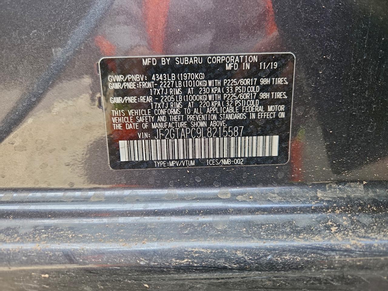 2020 SUBARU CROSSTREK PREMIUM photo 13