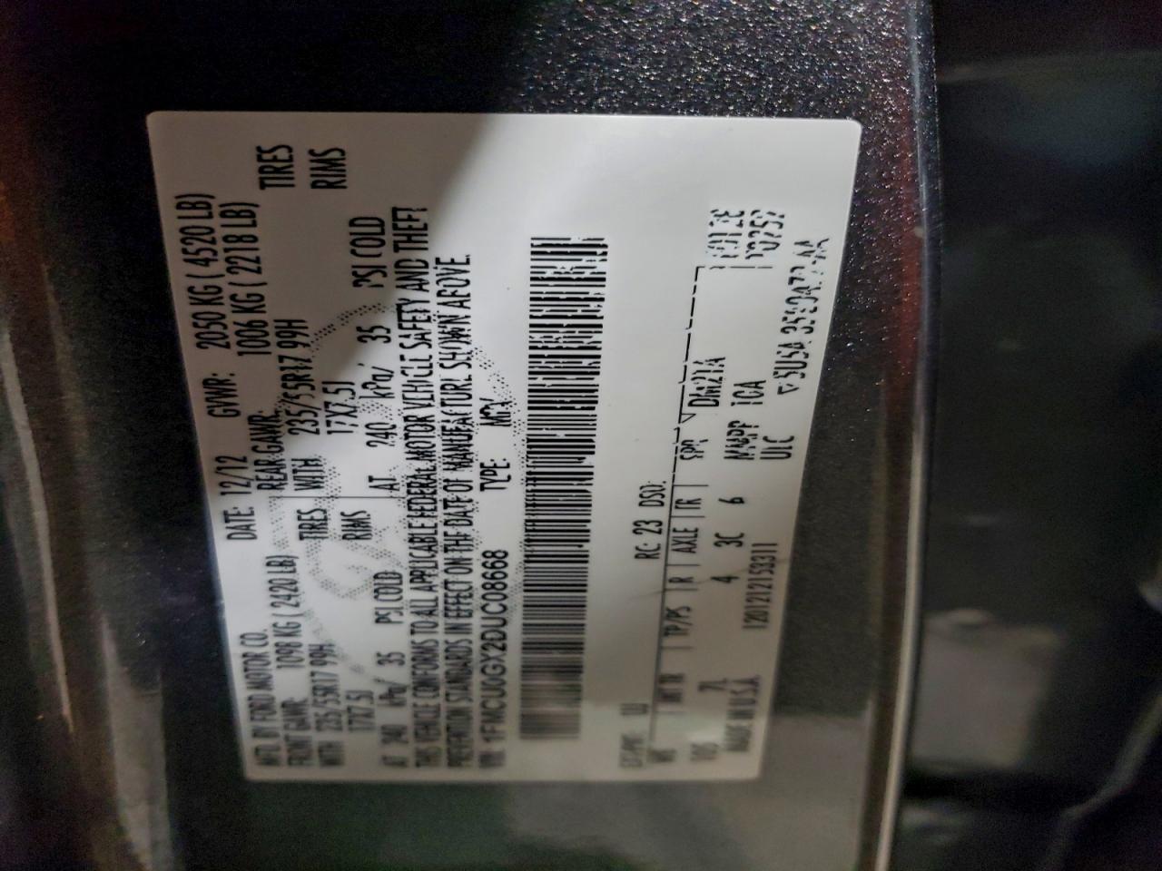 2013 FORD ESCAPE SE photo 27