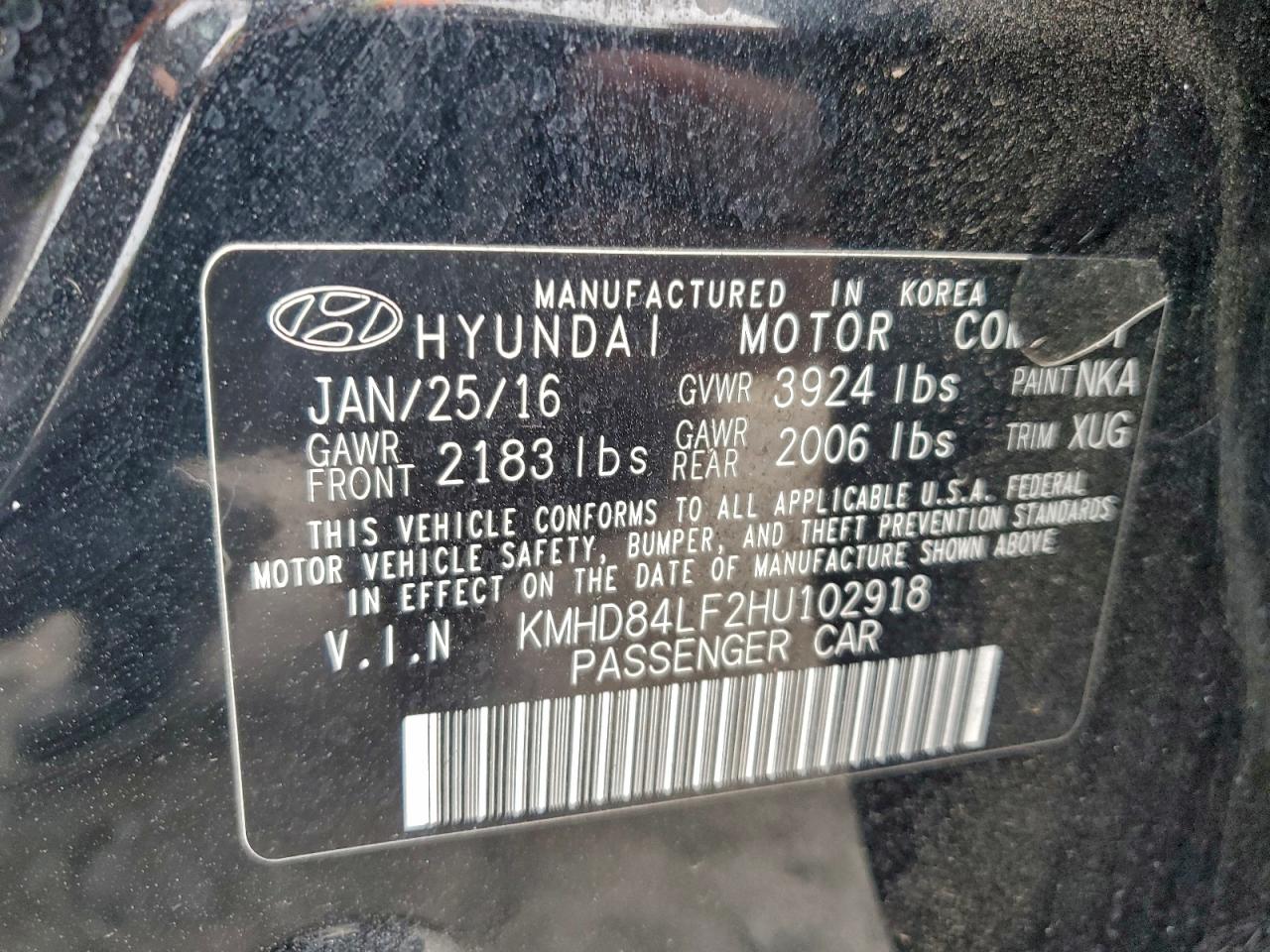2017 HYUNDAI ELANTRA SE photo 12