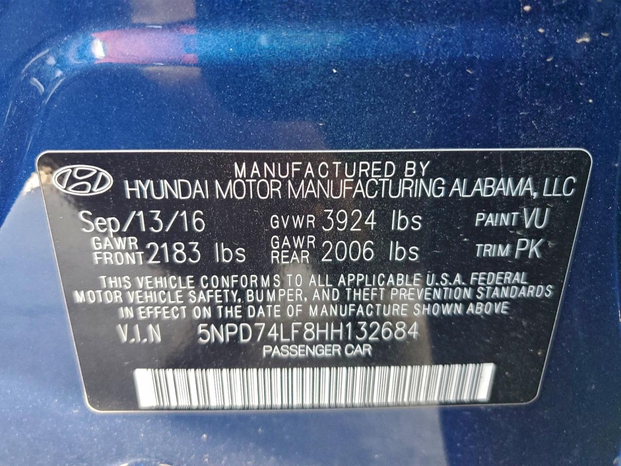2017 HYUNDAI ELANTRA SE photo 13