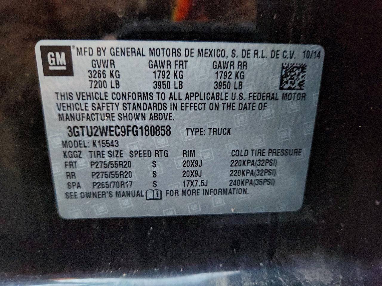 2015 GMC SIERRA K1500 DENALI photo 12