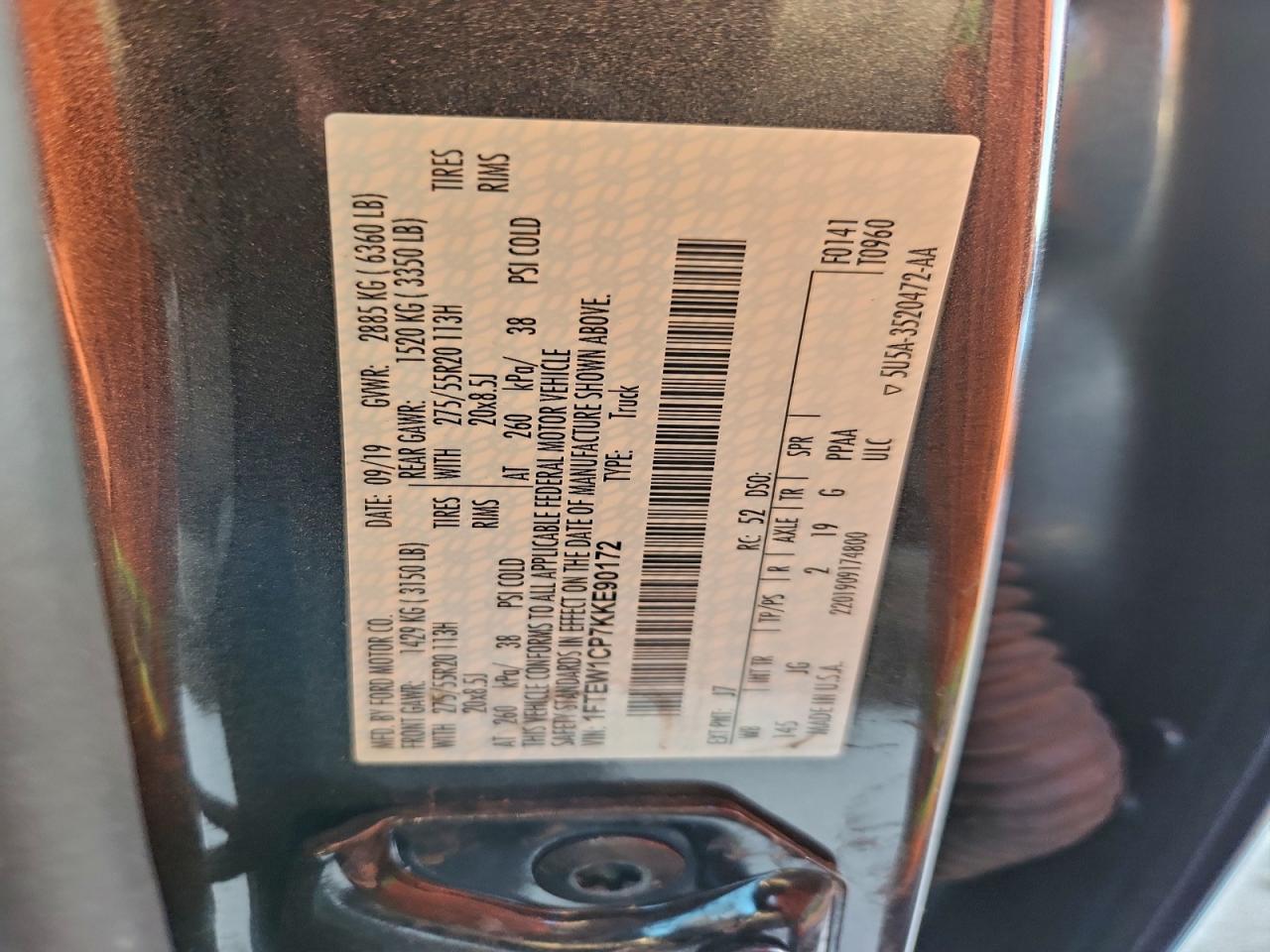 2019 FORD F150 SUPERCREW photo 13
