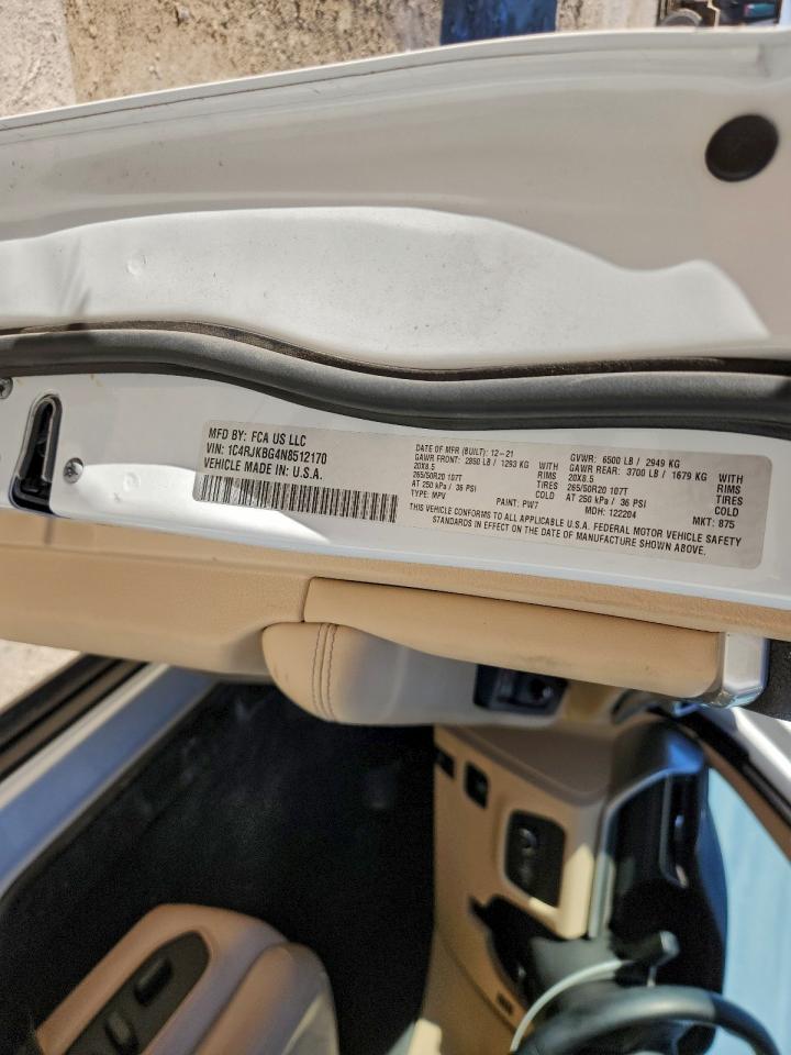 2022 JEEP GRAND CHEROKEE L LIMITED photo 13