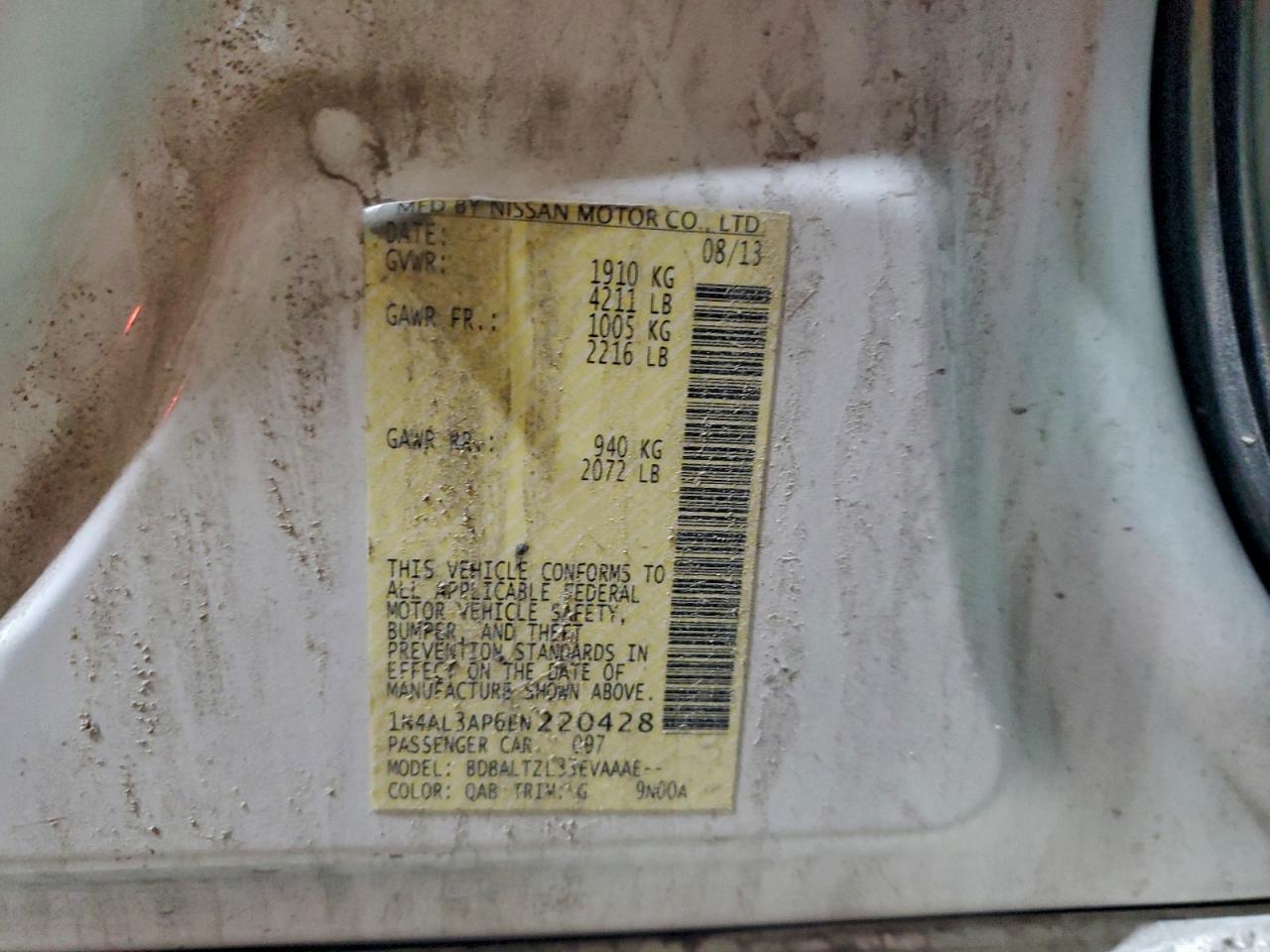 2014 NISSAN ALTIMA 2.5 photo 12