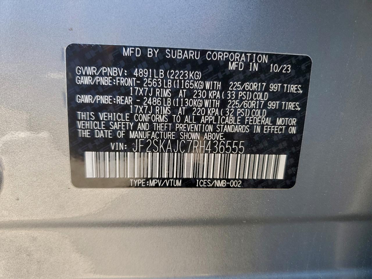 2024 SUBARU FORESTER WILDERNESS photo 12