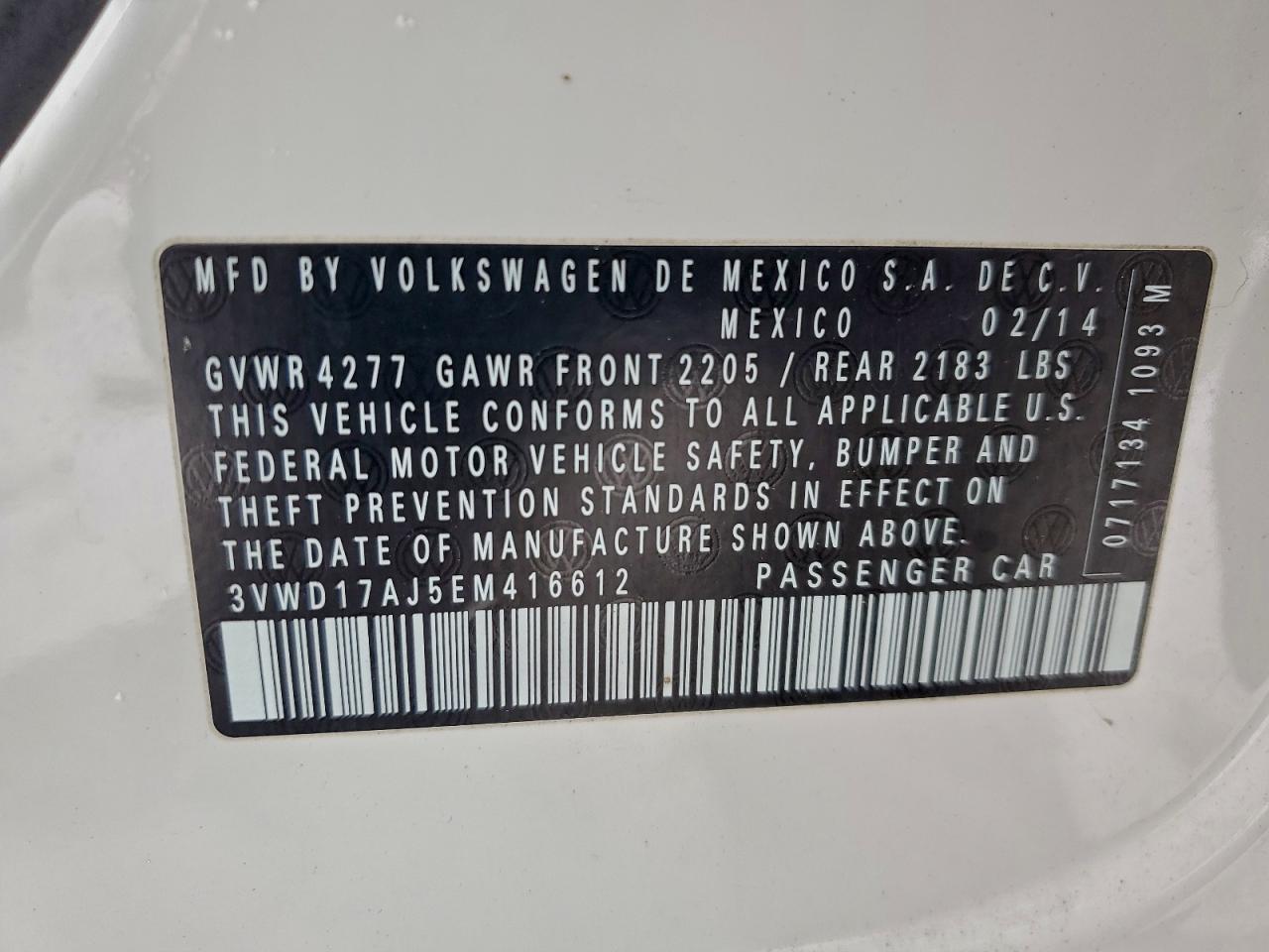 2014 VOLKSWAGEN JETTA SE photo 12