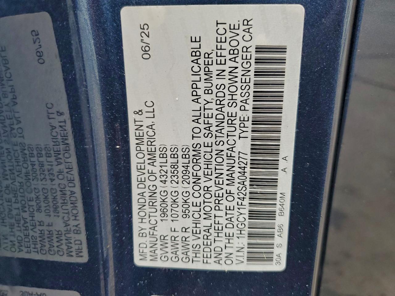2025 HONDA ACCORD SE photo 12