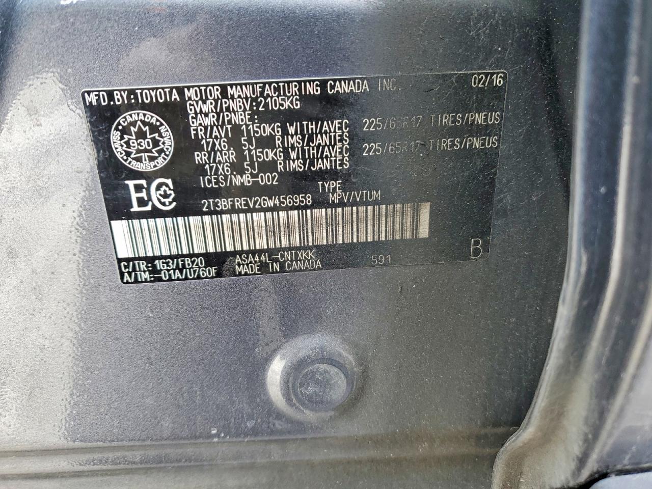 2016 TOYOTA RAV4 LE photo 14