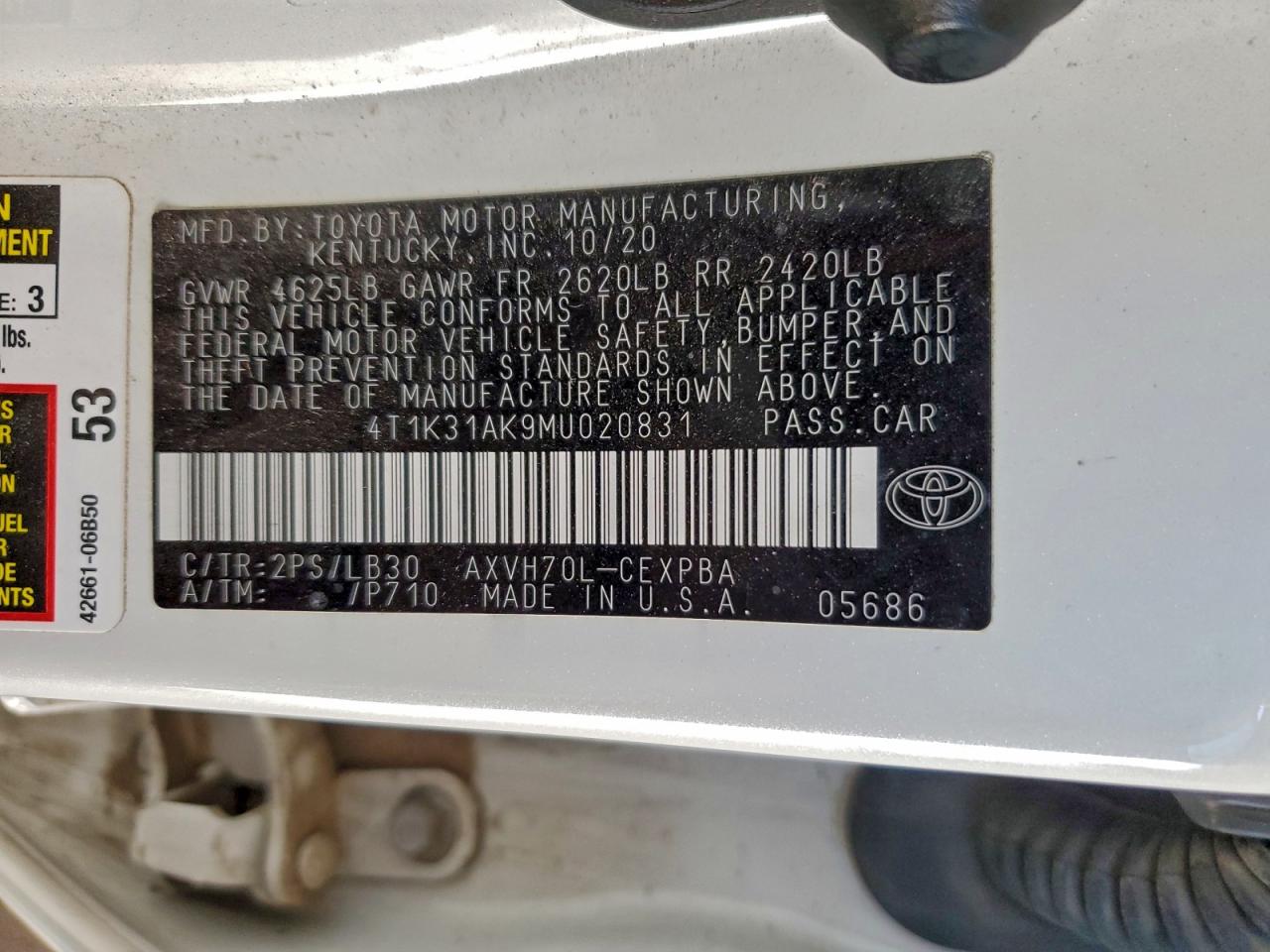 2021 TOYOTA CAMRY XSE photo 23