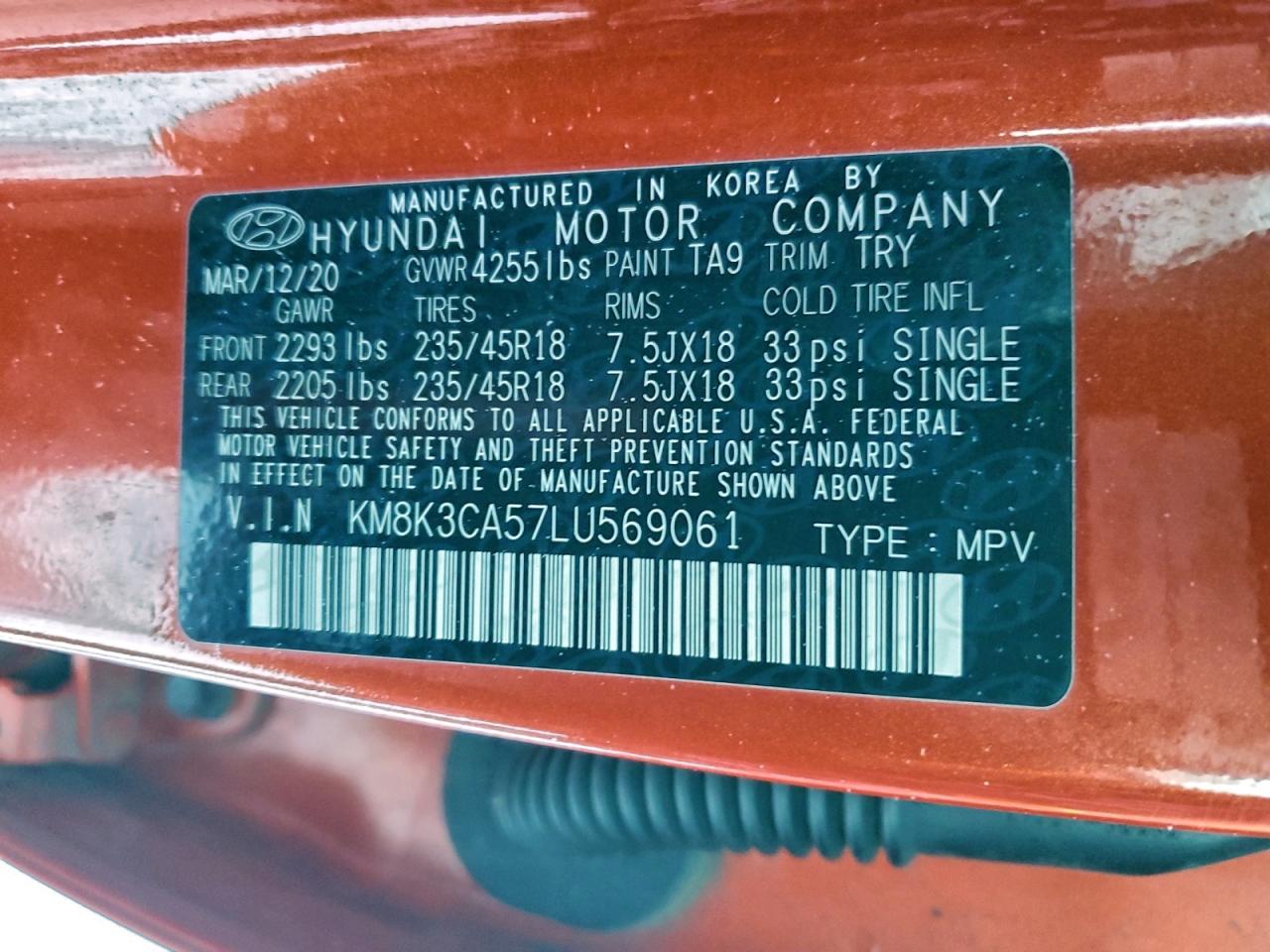 2020 HYUNDAI KONA LIMITED photo 14