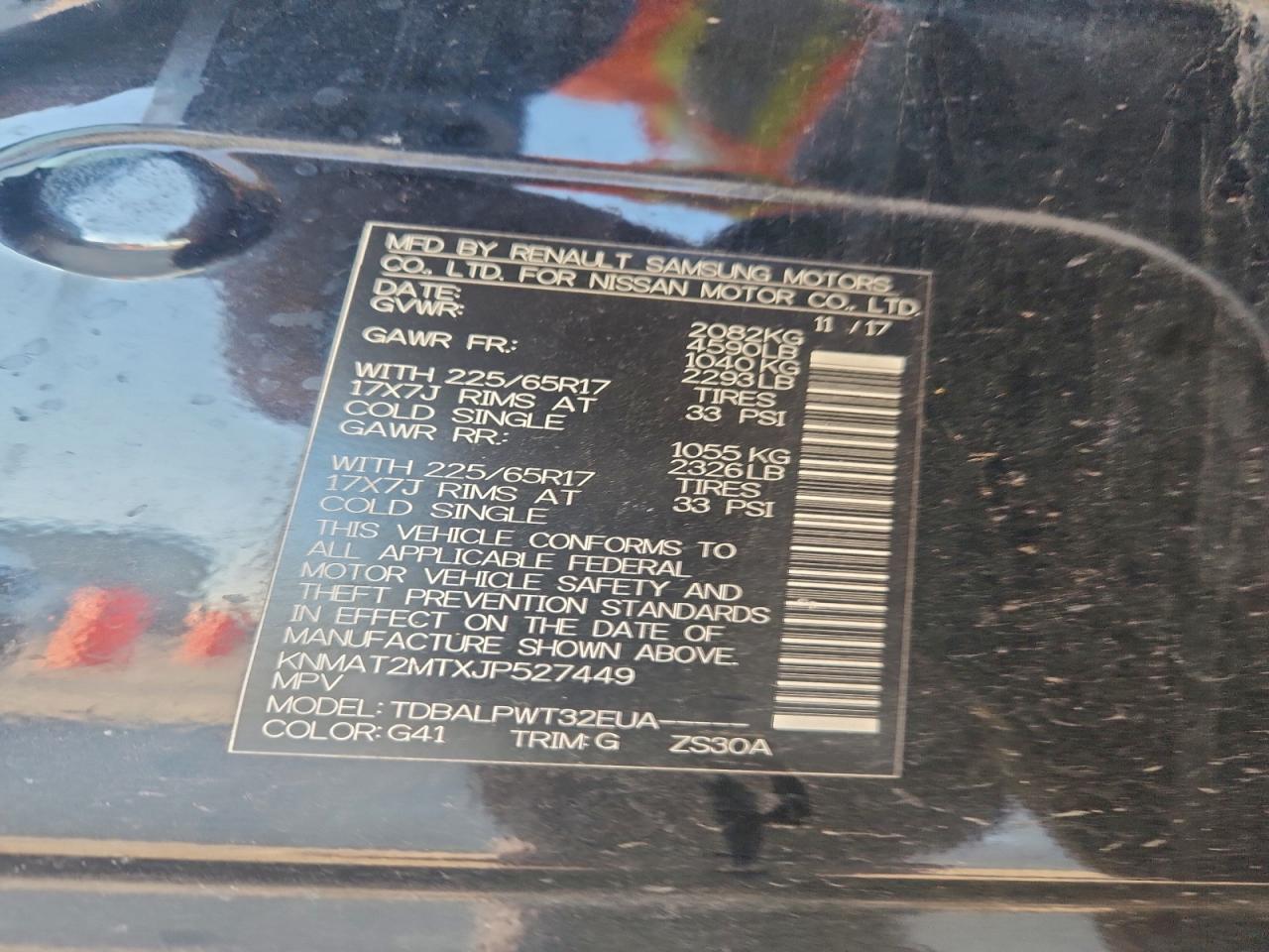 2018 NISSAN ROGUE S photo 12