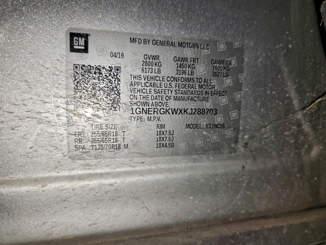 2019 CHEVROLET TRAVERSE LT photo 37