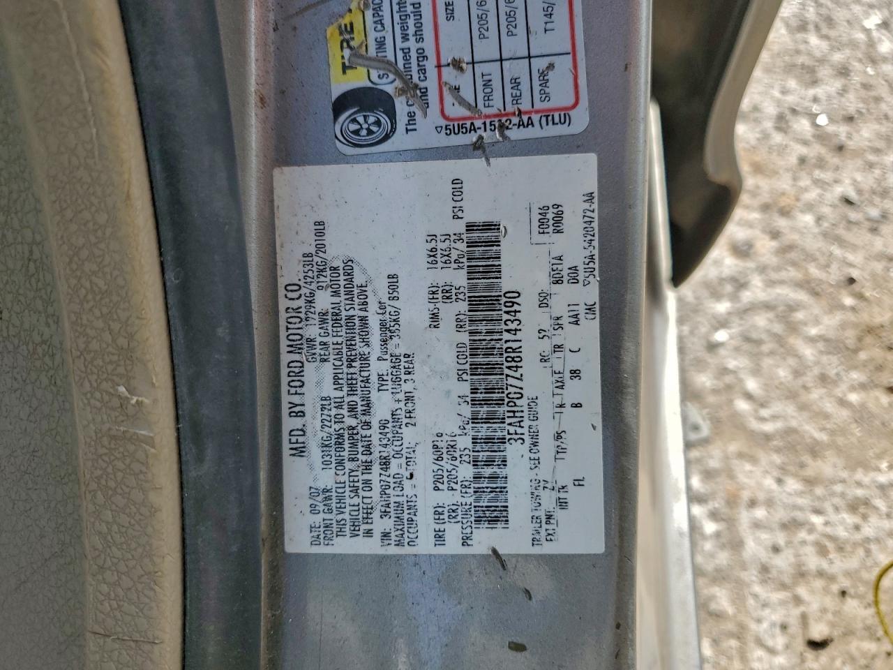 2008 FORD FUSION SE photo 34