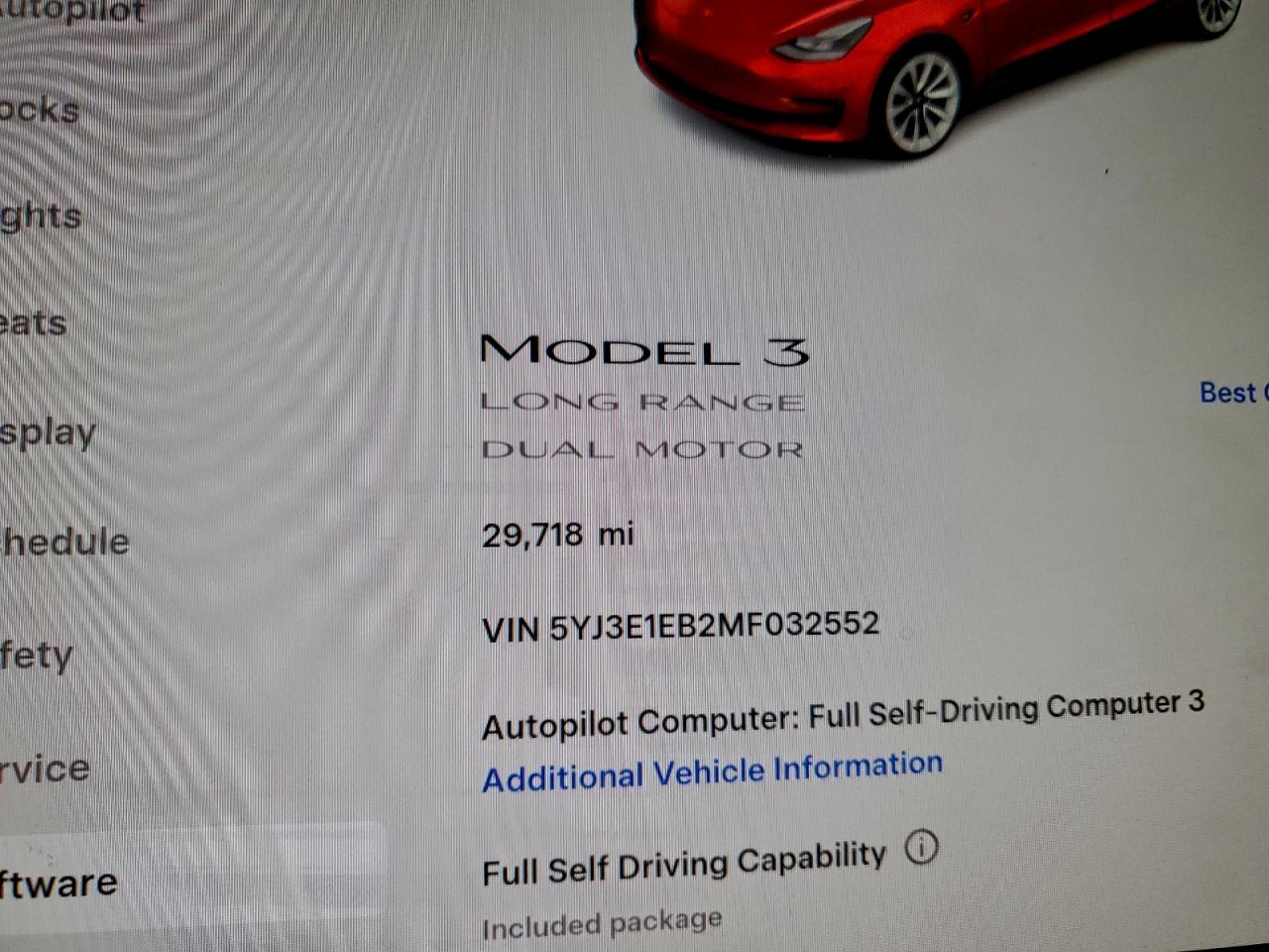 2021 TESLA MODEL 3 photo 9