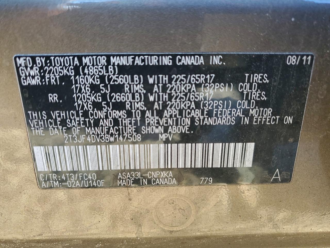 2011 TOYOTA RAV4 photo 13