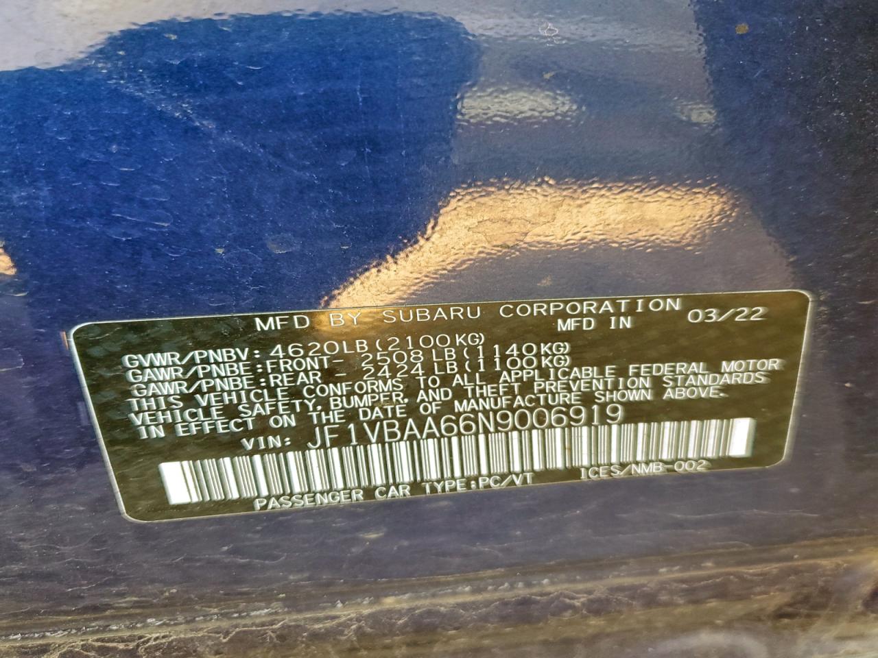 2022 SUBARU WRX photo 23