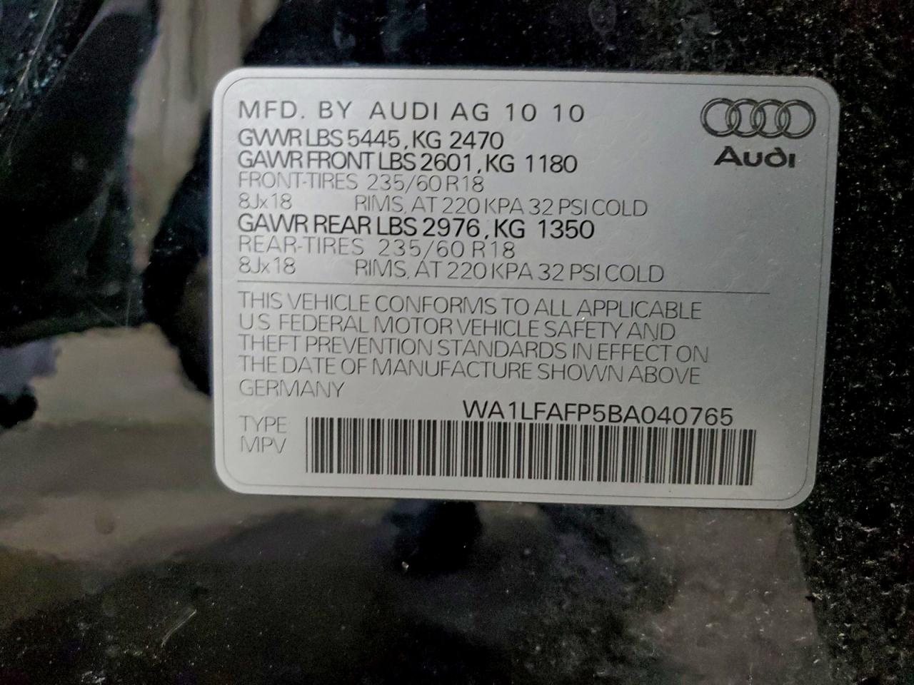 2011 AUDI Q5 PREMIUM PLUS photo 13