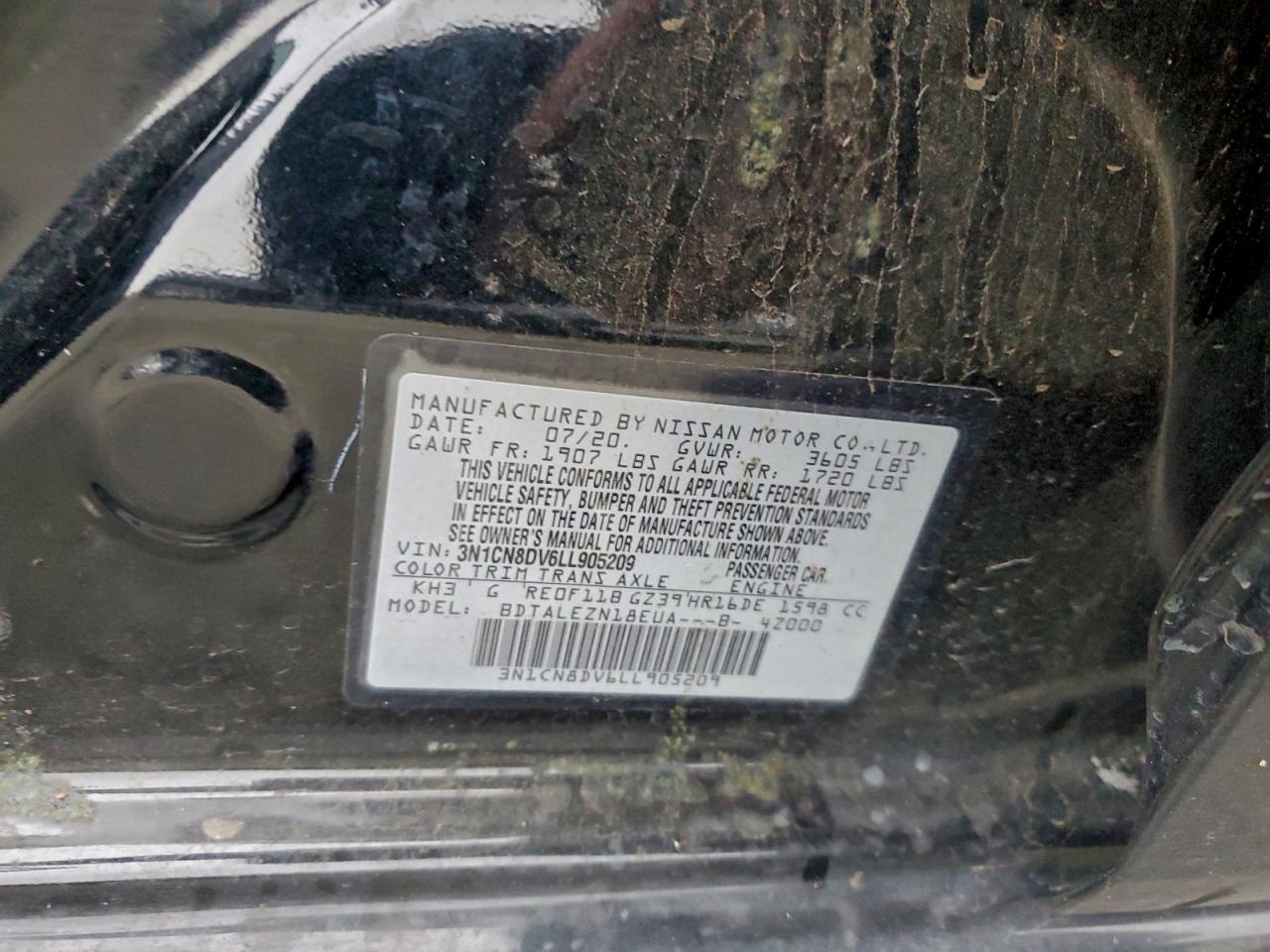 2020 NISSAN VERSA S photo 12