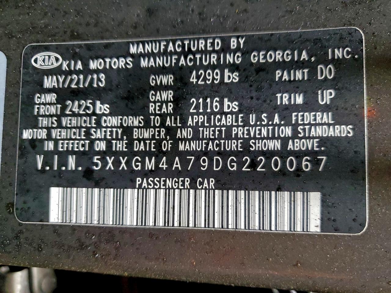 2013 KIA OPTIMA LX photo 13