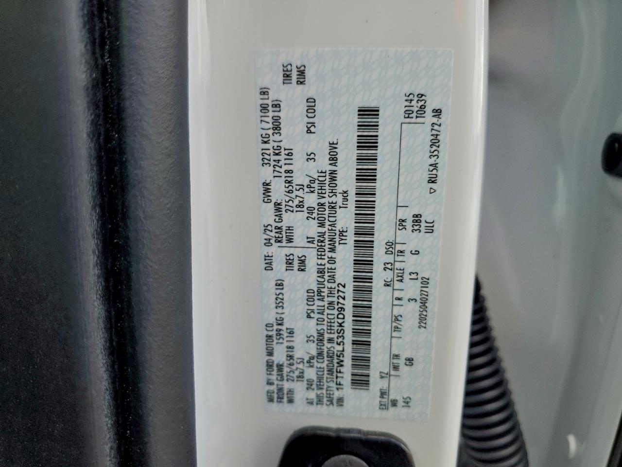2025 FORD F150 LARIAT photo 12