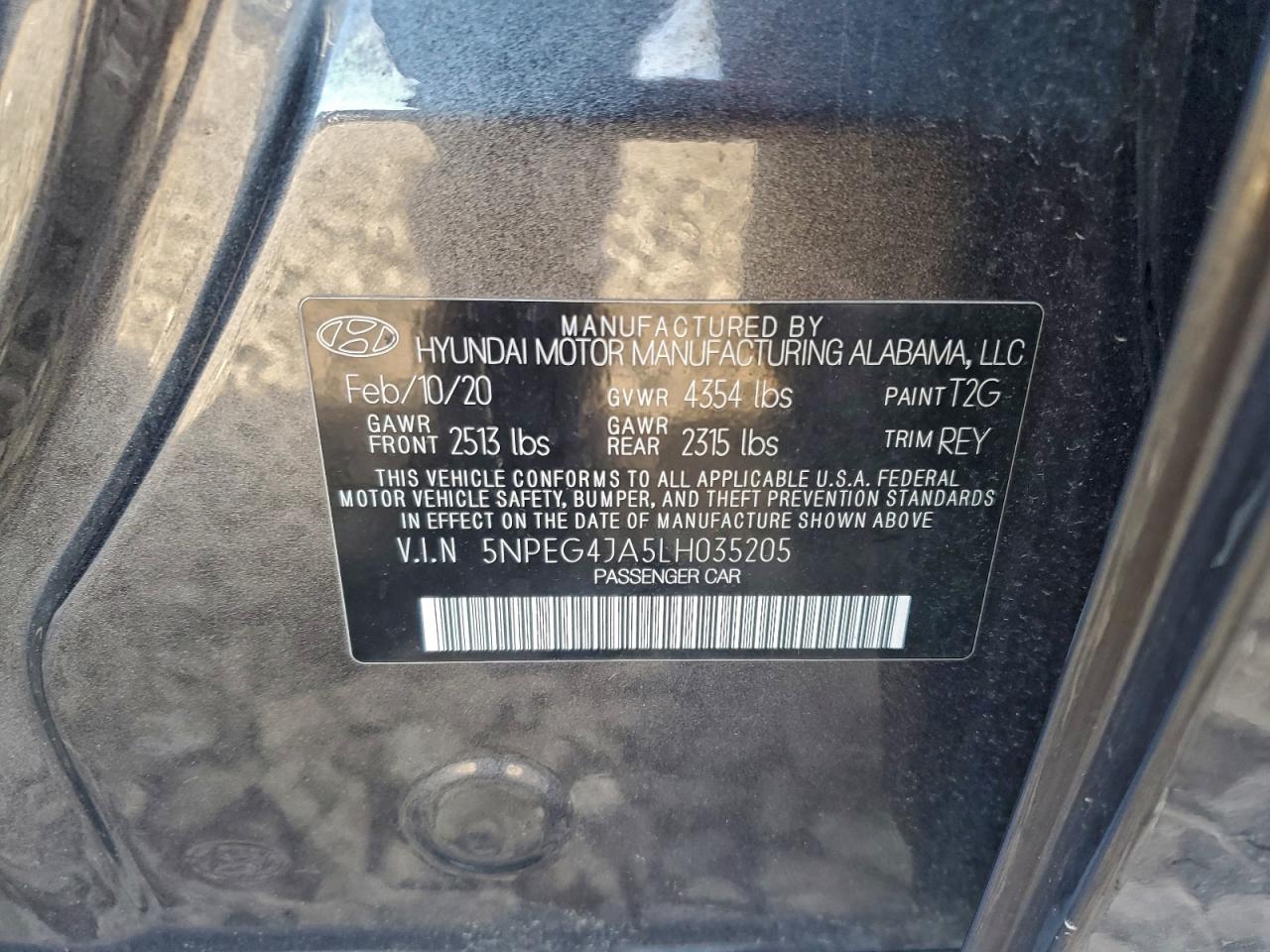 2020 HYUNDAI SONATA SE photo 12