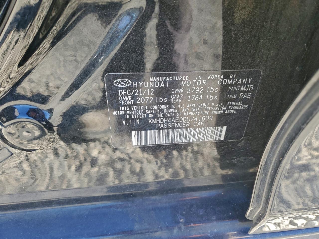 2013 HYUNDAI ELANTRA GLS photo 12