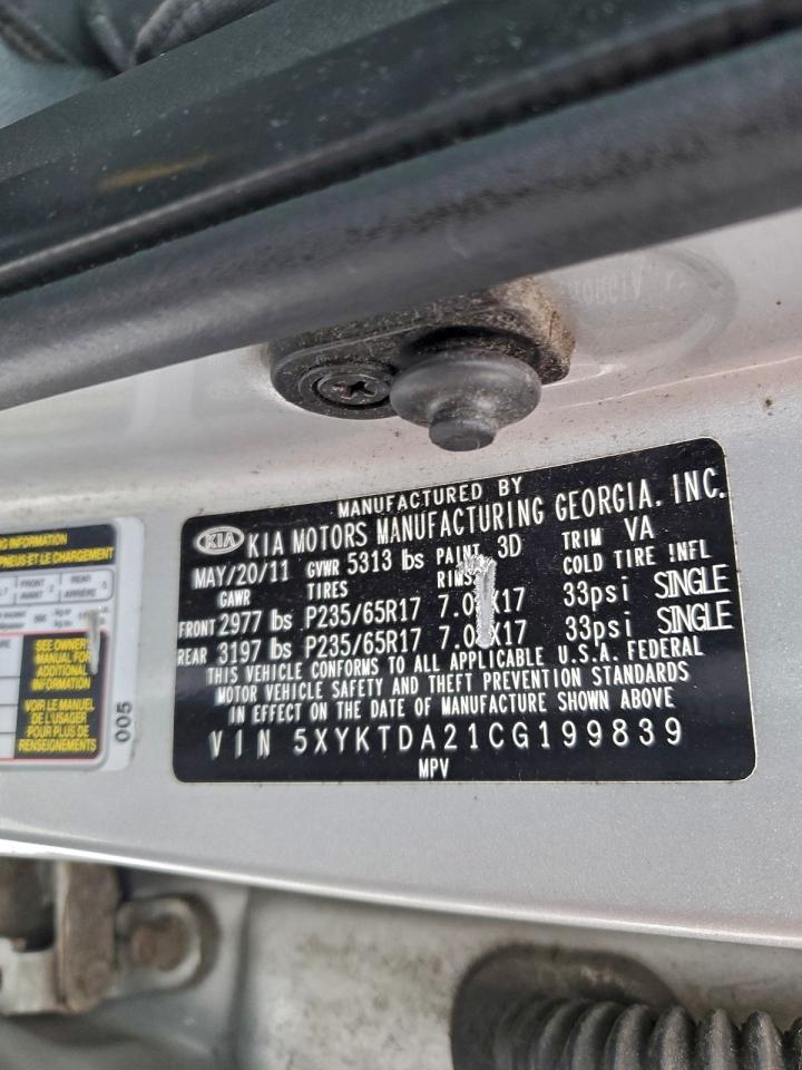 2012 KIA SORENTO BASE photo 13