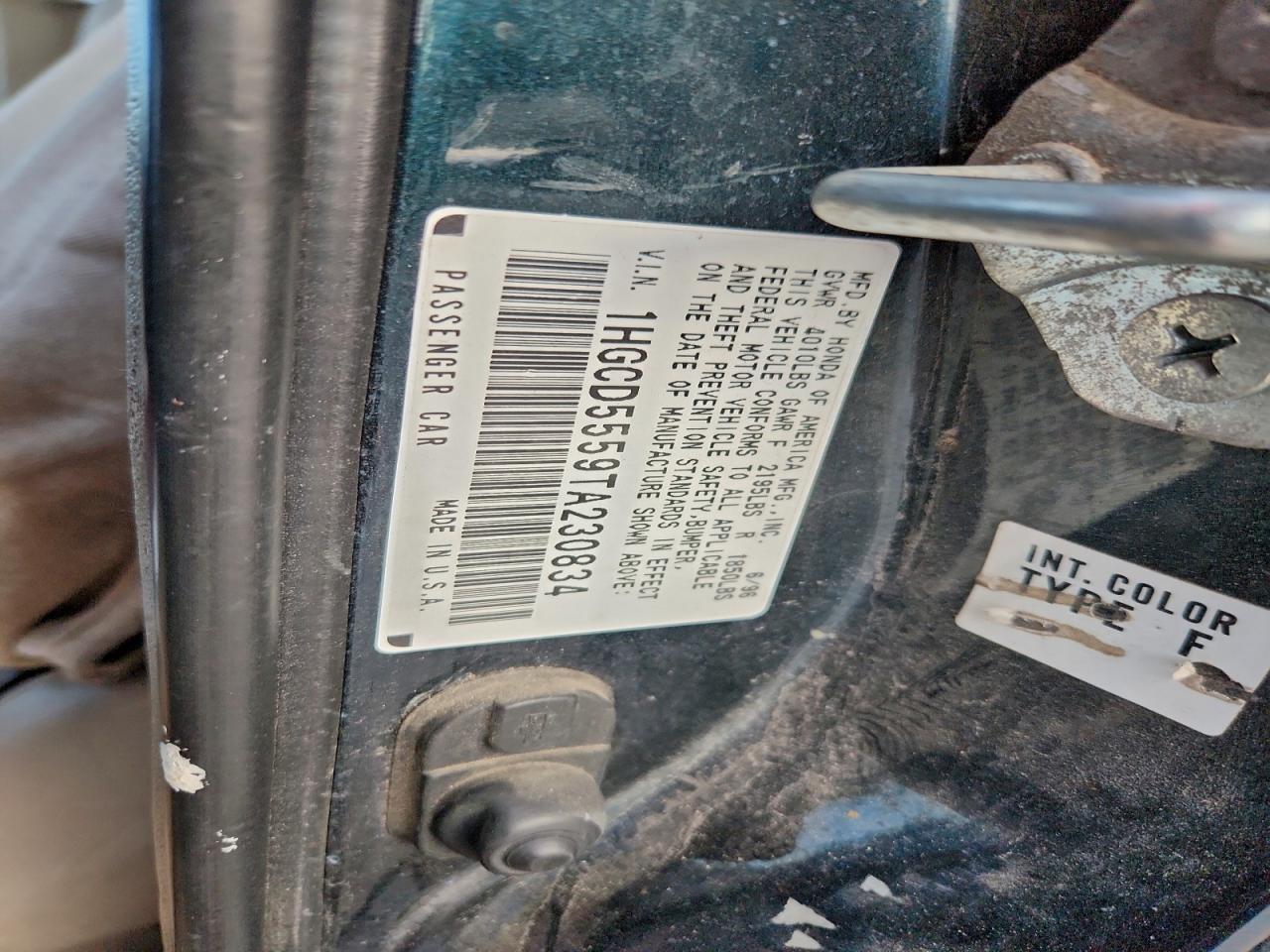 1996 HONDA ACCORD EX photo 12