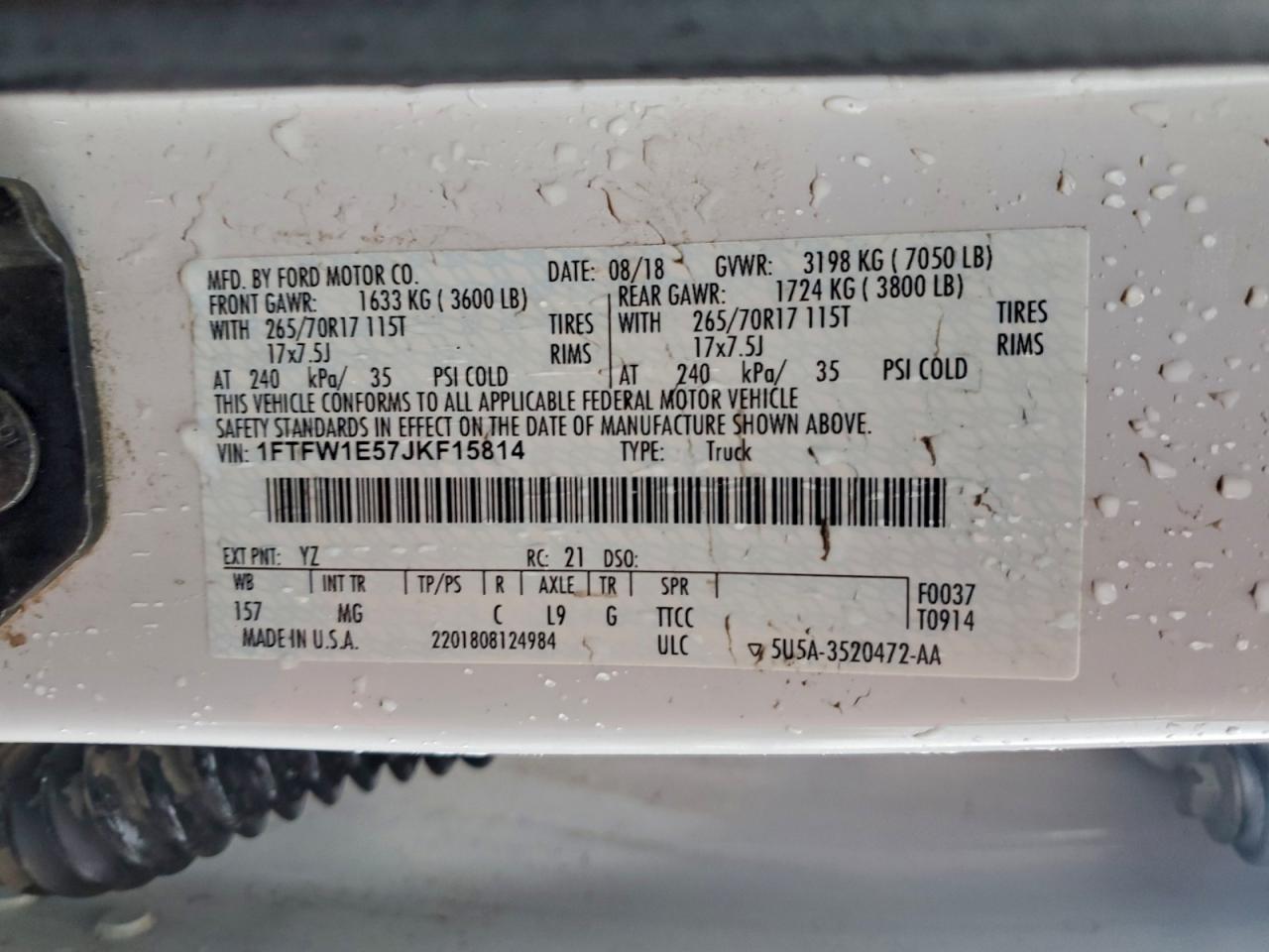 2018 FORD F150 SUPERCREW photo 12