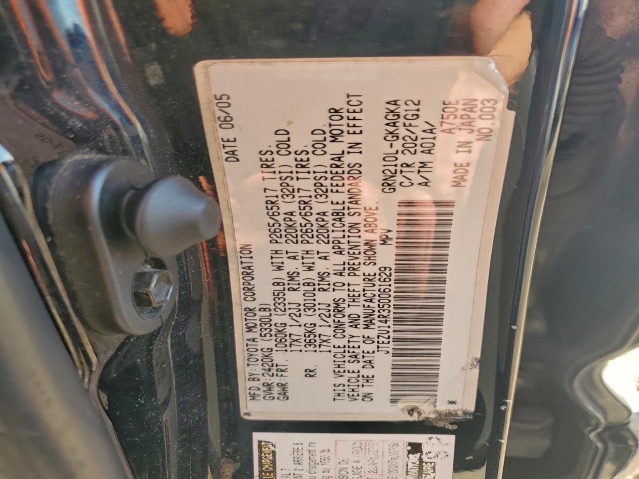 2005 TOYOTA 4RUNNER SR5 photo 13