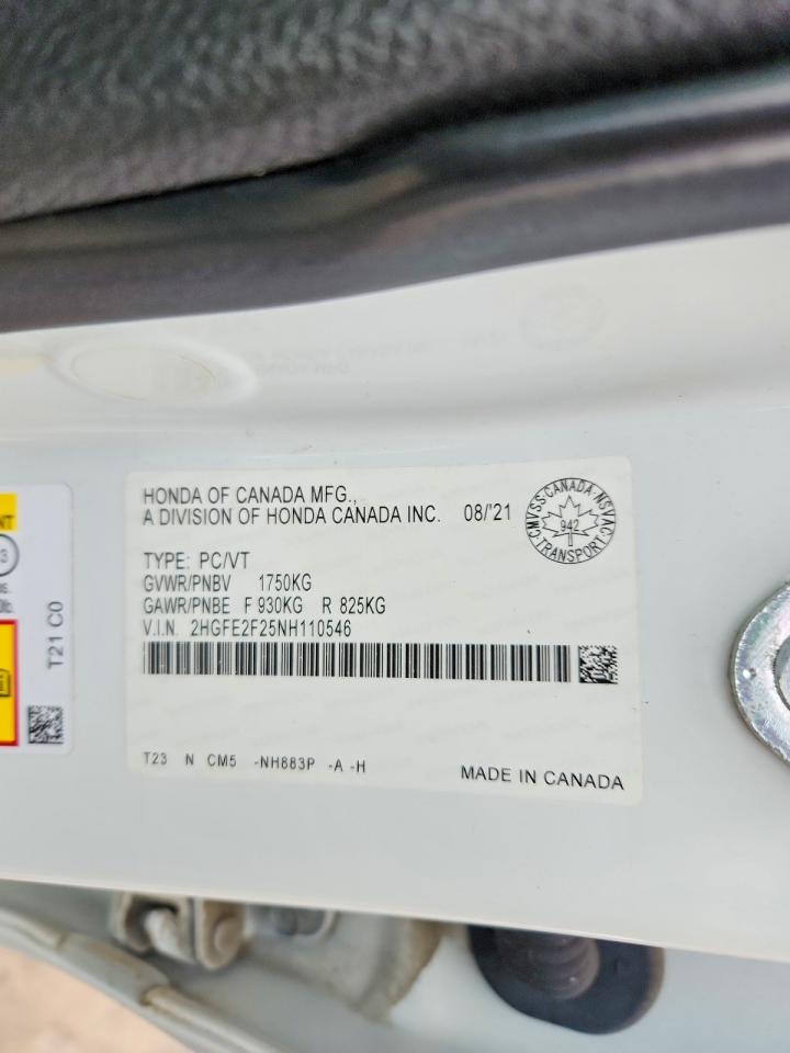 2022 HONDA CIVIC LX photo 12