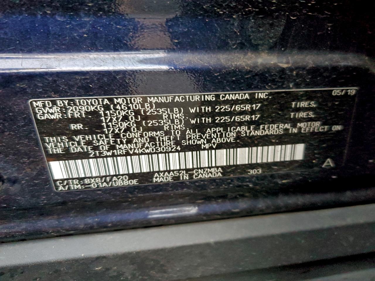 2019 TOYOTA RAV4 XLE photo 13