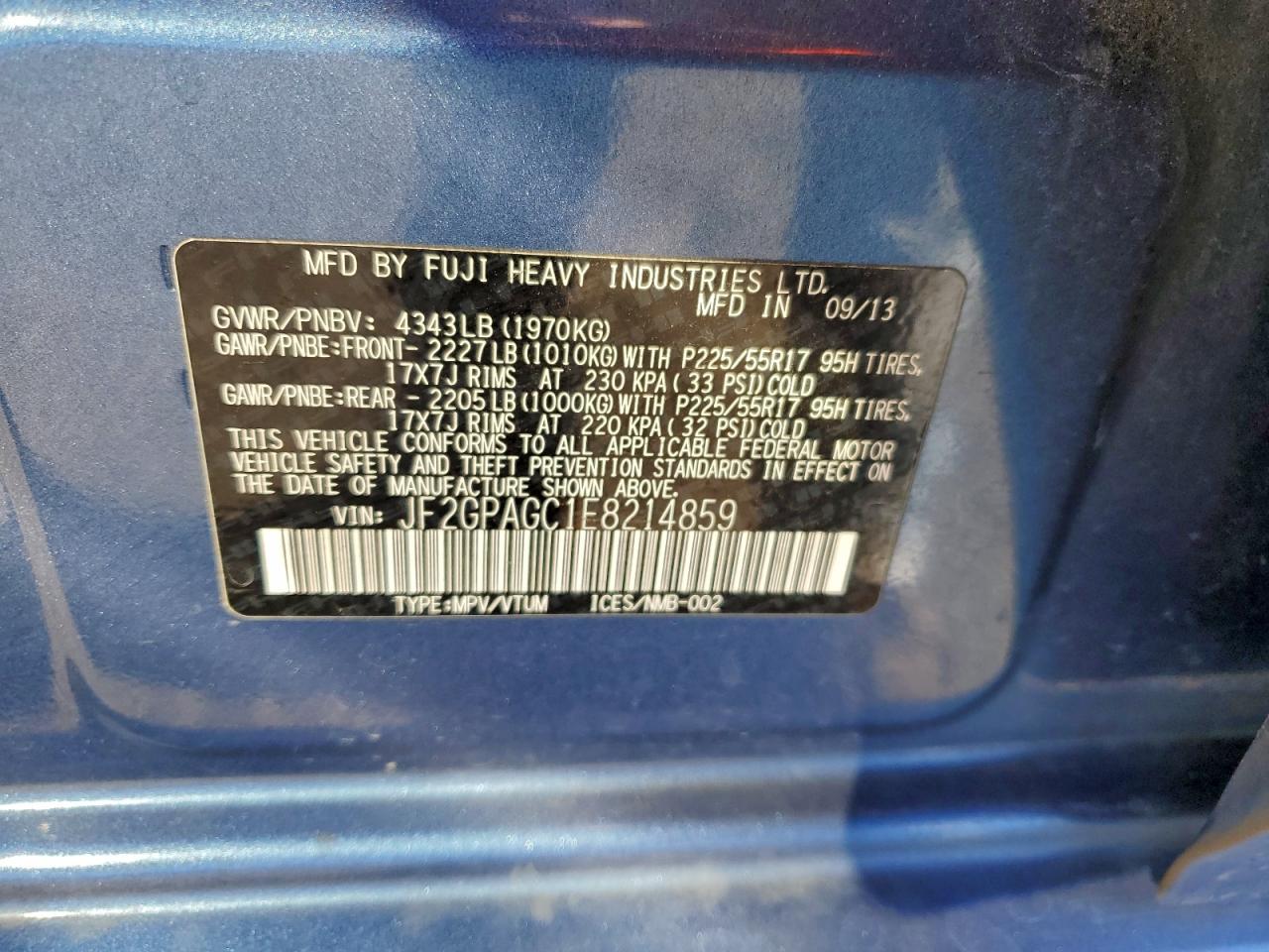2014 SUBARU XV CROSSTREK 2.0 LIMITED photo 14