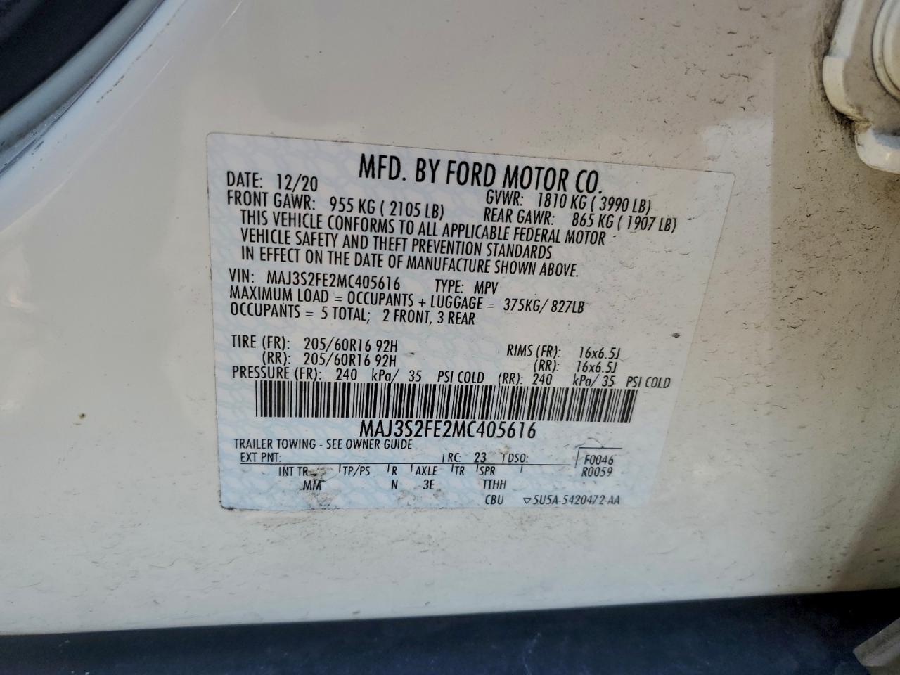2021 FORD ECOSPORT S photo 13