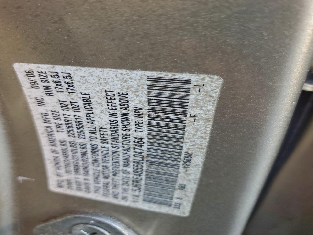 2008 HONDA CR-V EX photo 14
