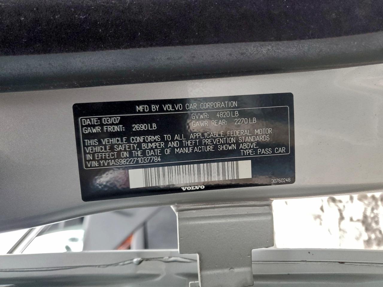 2007 VOLVO S80 3.2 photo 12
