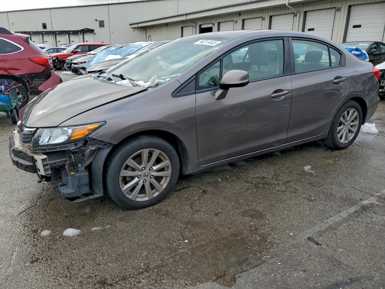 2012 HONDA CIVIC EXL — FRONT END damage — photo 1