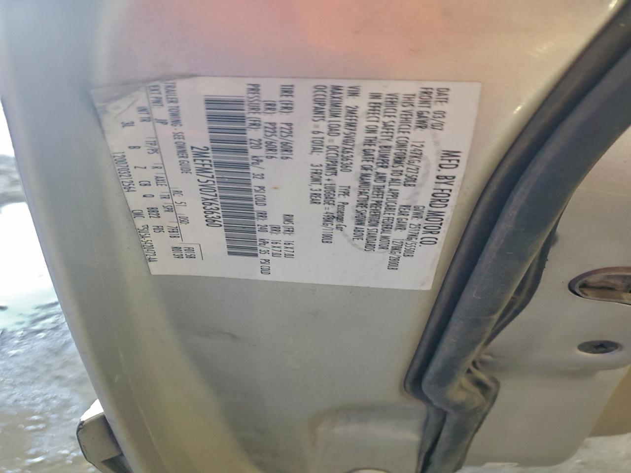 2007 MERCURY GRAND MARQUIS LS photo 12